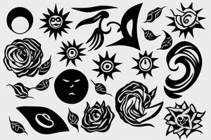 sun minimal tattoo idea