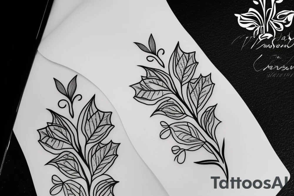 ivy root small tattoo idea