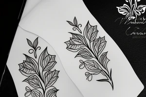 ivy root small tattoo idea