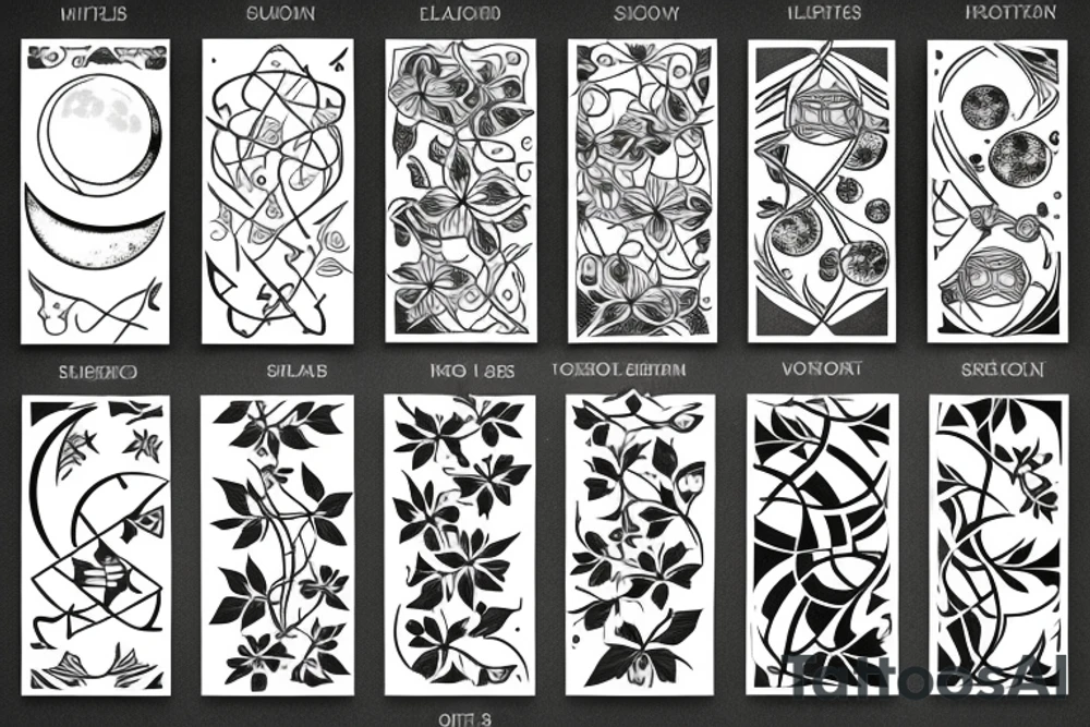 ivy root covers moon tattoo idea