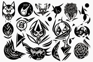 empty fullmoon tattoo idea