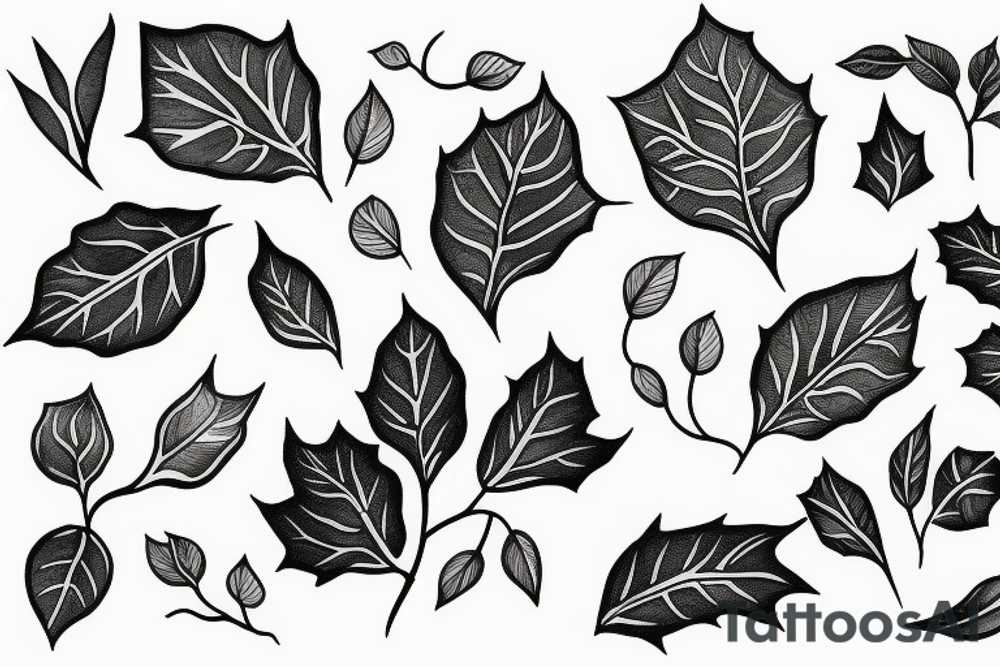 small ivy root tattoo idea