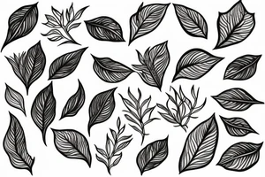 small ivy root tattoo idea