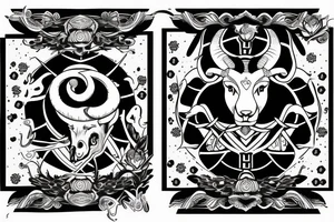 Ram on mountain tattoo idea