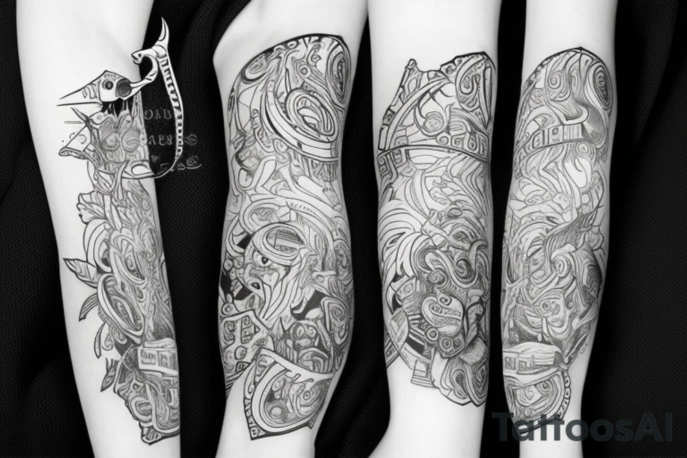 Arm sleeve tattoo idea
