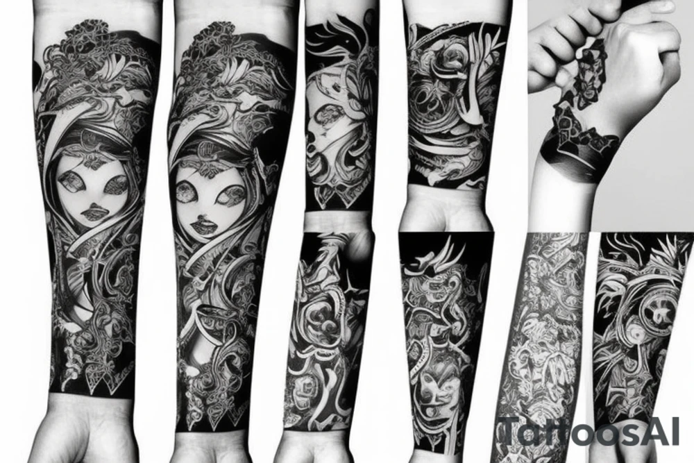 Arm sleeve tattoo idea
