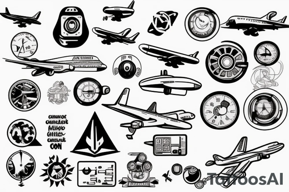 airplane control panel tattoo idea