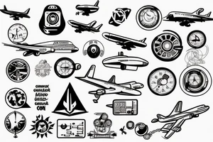 airplane control panel tattoo idea