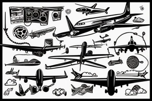 airplane control panel tattoo idea