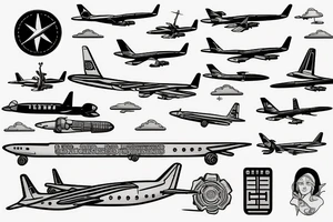 airplane control panel tattoo idea