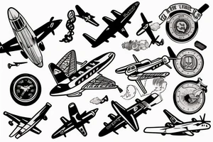 airplane cockpit tattoo idea
