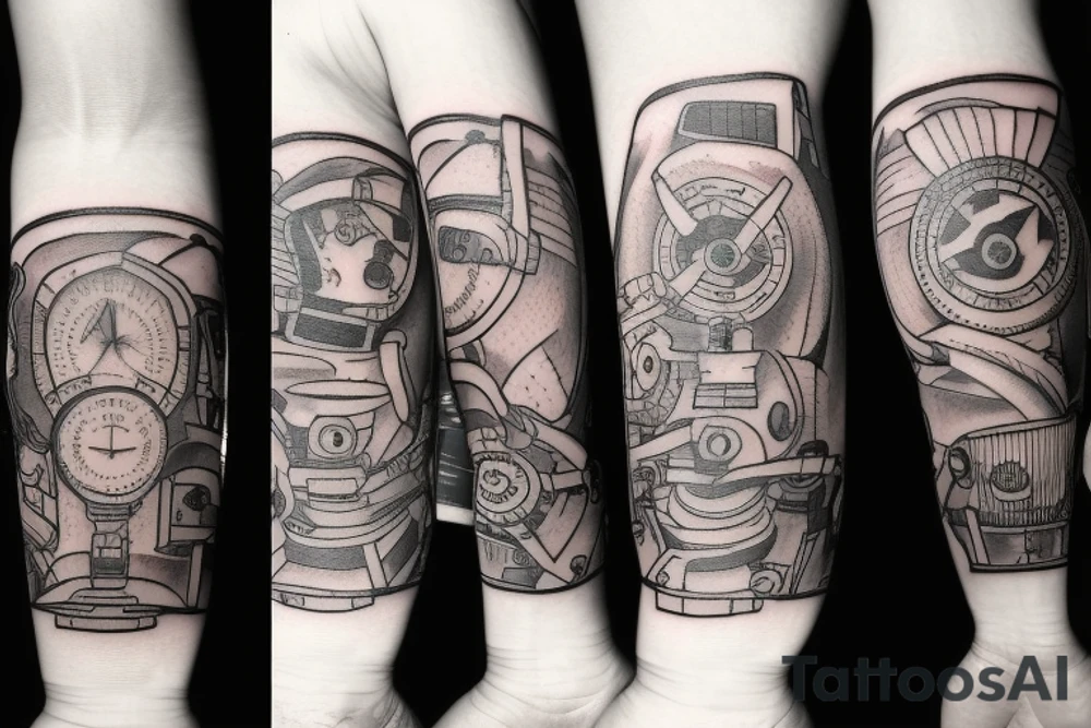 airplane cockpit tattoo idea