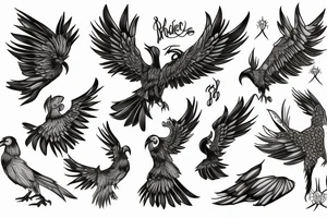 Pheonix with ram tattoo idea
