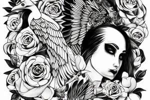 Pheonix with ram tattoo idea