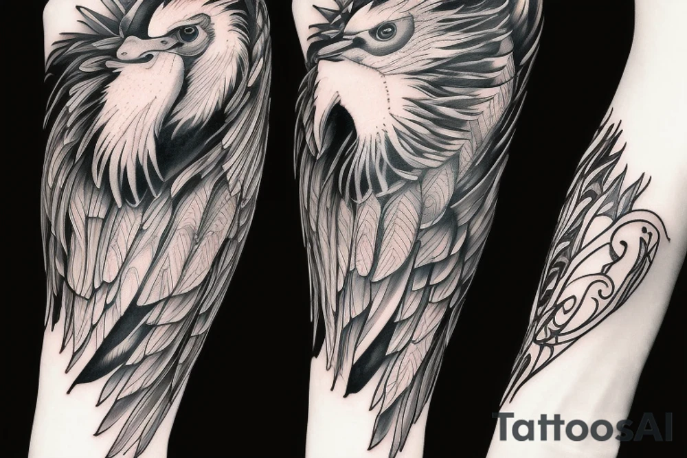 Pheonix with ram tattoo idea