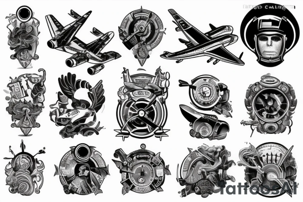 airplane cockpit tattoo idea
