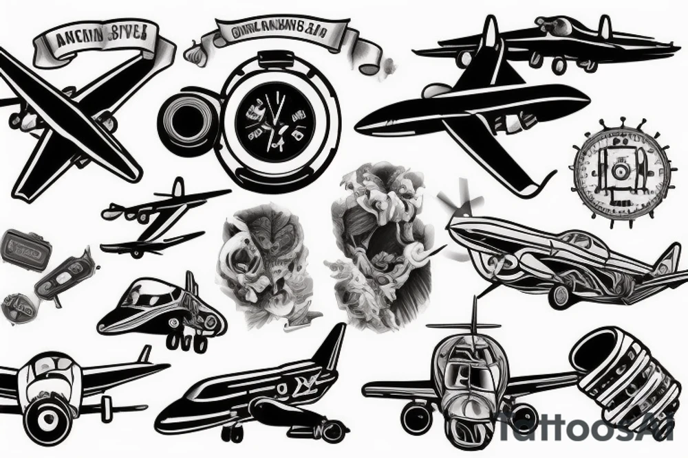 airplane cockpit tattoo idea
