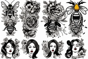 three bees tattoo idea