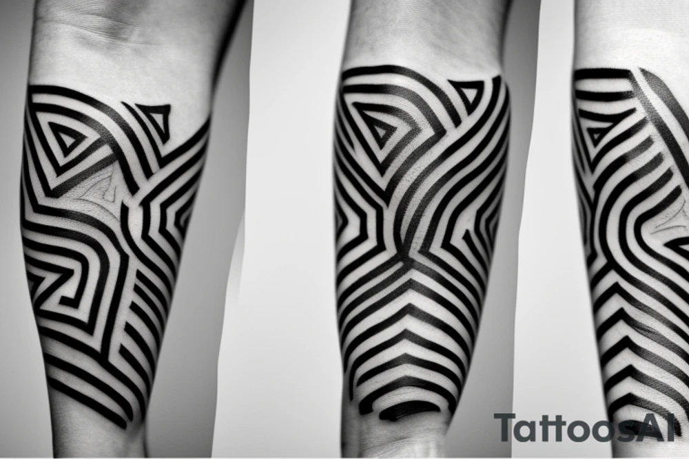 The tattoo is a black and white drawing.
The lines are bold and simple.
The shapes are geometric and stylized.
The shading is minimal.
The shepherd is a man with a long beard and a staff. He is wearing a simple tunic and sandals.
The sheep is a white lamb with brown eyes. tattoo idea