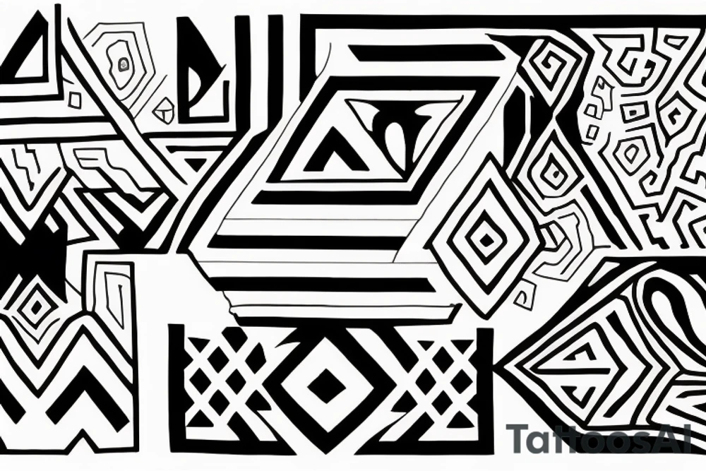 The tattoo is a black and white drawing.
The lines are bold and simple.
The shapes are geometric and stylized.
The shading is minimal.
The shepherd is a man with a long beard and a staff. He is wearing a simple tunic and sandals.
The sheep is a white lamb with brown eyes. tattoo idea