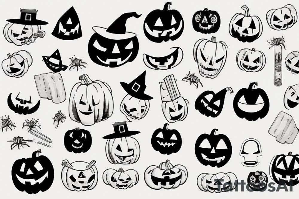 Halloween Tater tot tattoo idea