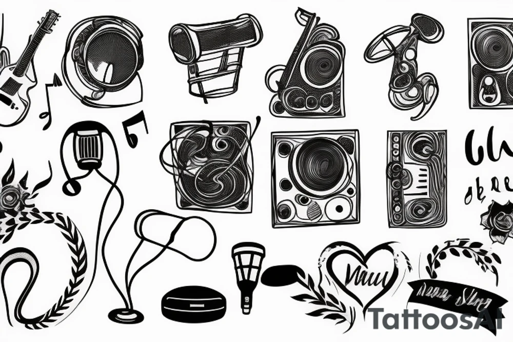 Singer and music lover tattoo idea