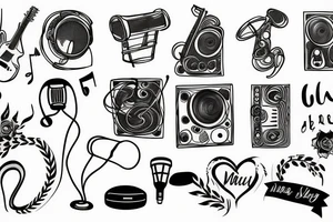Singer and music lover tattoo idea