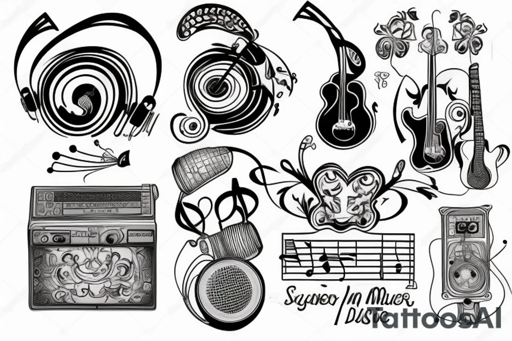 Singer and music lover tattoo idea