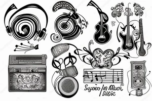 Singer and music lover tattoo idea