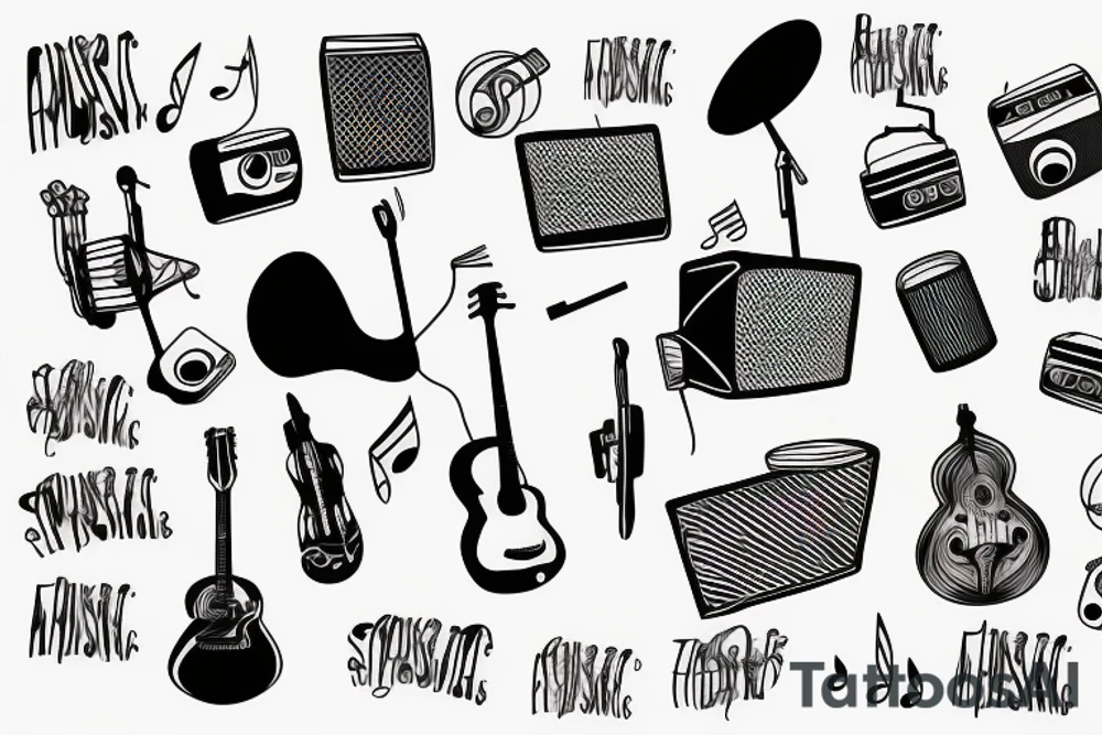 Singer and music lover tattoo idea