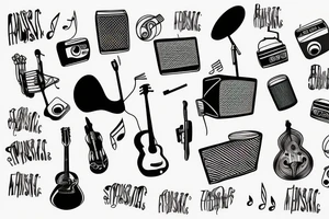 Singer and music lover tattoo idea