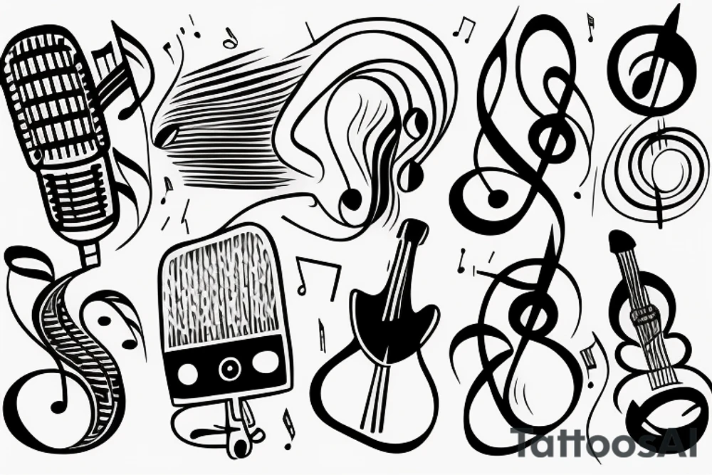 Singer and music lover tattoo idea