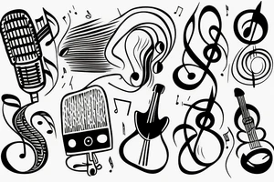 Singer and music lover tattoo idea