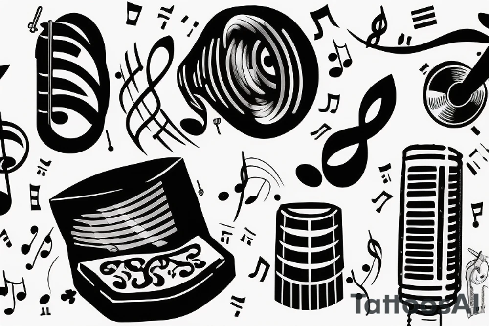 Singer and music lover tattoo idea