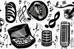 Singer and music lover tattoo idea