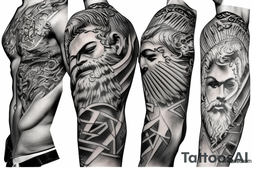 Realism of Zeus tattoo idea