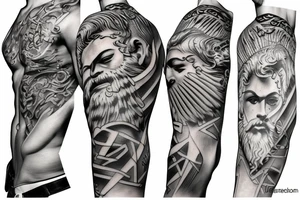 Realism of Zeus tattoo idea
