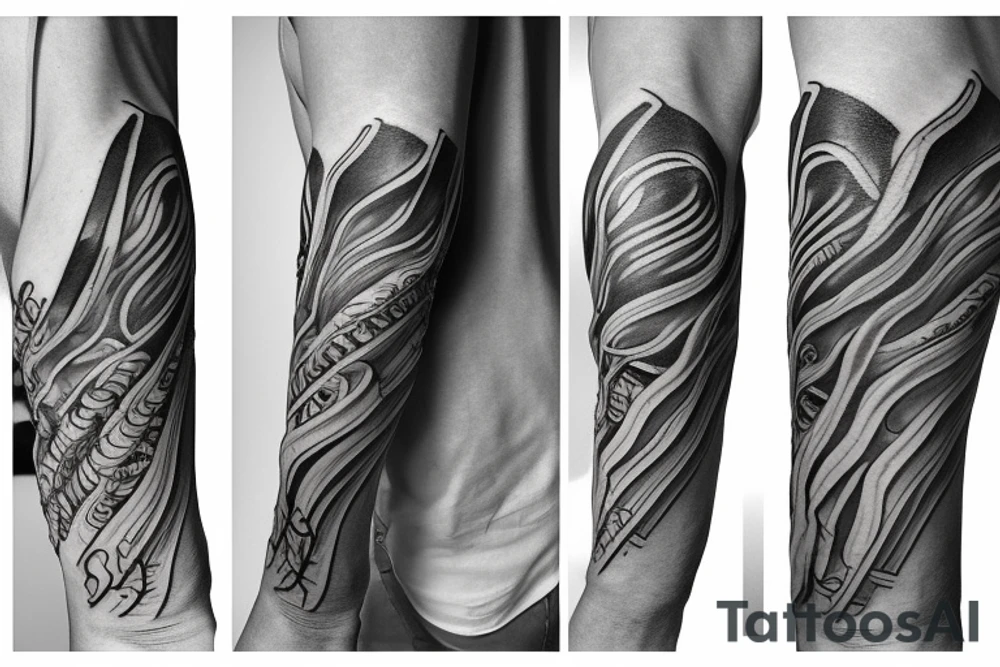 Realism arm sleeve of Zeus tattoo idea