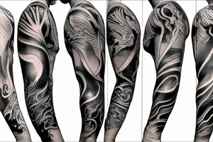 Unique realism arm sleeve of Zeus fighting hades tattoo idea
