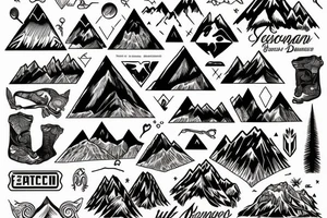 A mountain with the last name Escarcega tattoo idea