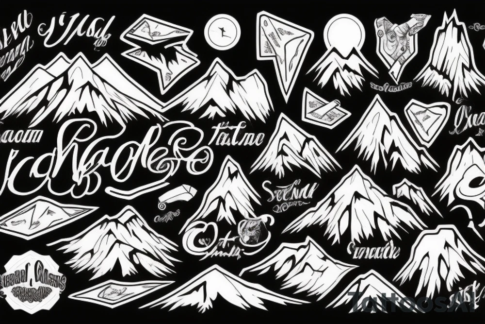 A mountain with the last name Escarcega tattoo idea