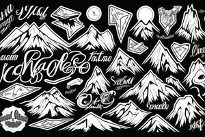 A mountain with the last name Escarcega tattoo idea