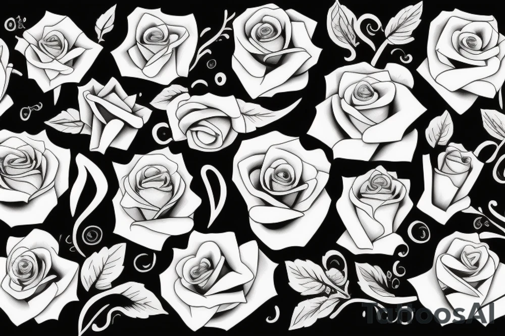 A rose with the name Escarcega tattoo idea