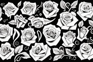 A rose with the name Escarcega tattoo idea