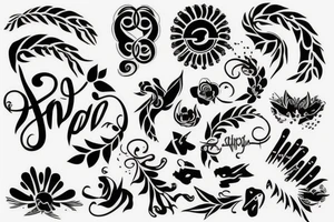 Simple tattoo that has a last name tattoo idea
