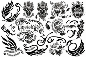 Simple tattoo that has a last name tattoo idea