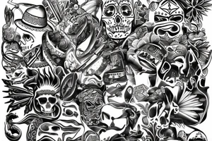 Mexicas art tattoo idea