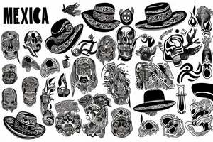 Mexicas art refined tattoo idea