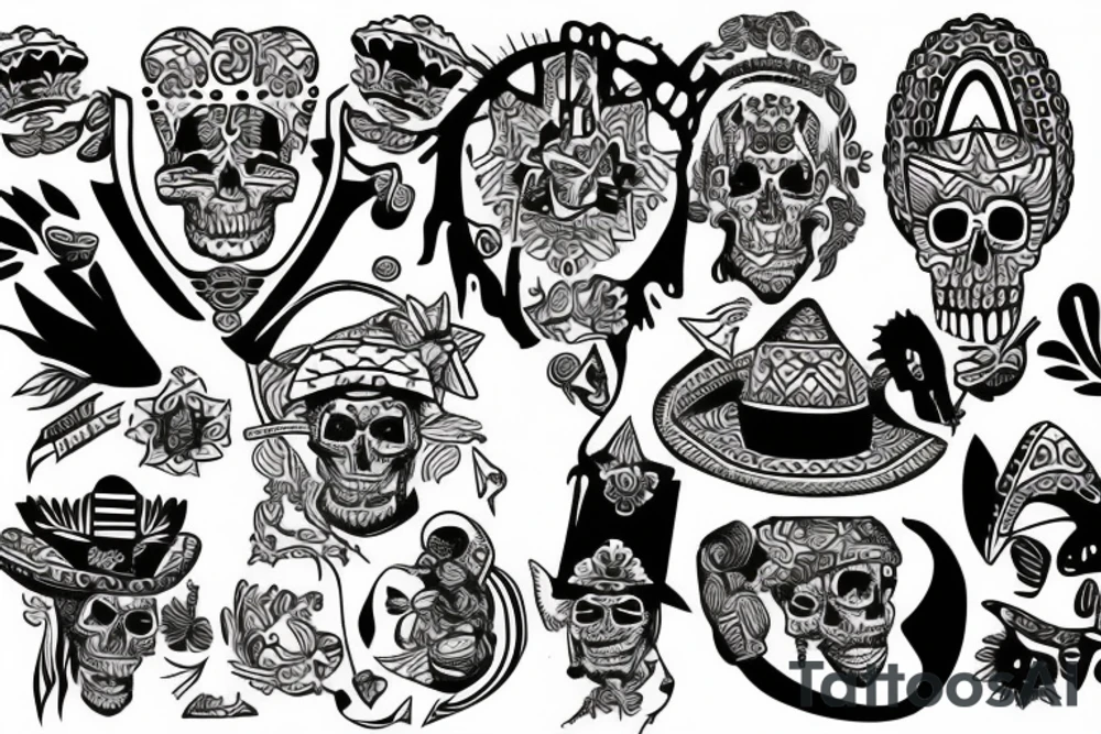 Mexicas art refined tattoo idea