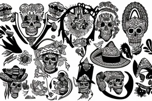 Mexicas art refined tattoo idea